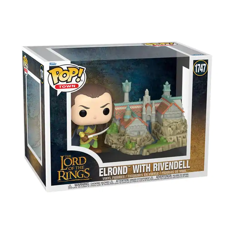 The Lord of the Rings Funko POP! Town Vinyl figura Elrond & Rivendell 9 cm termékfotó