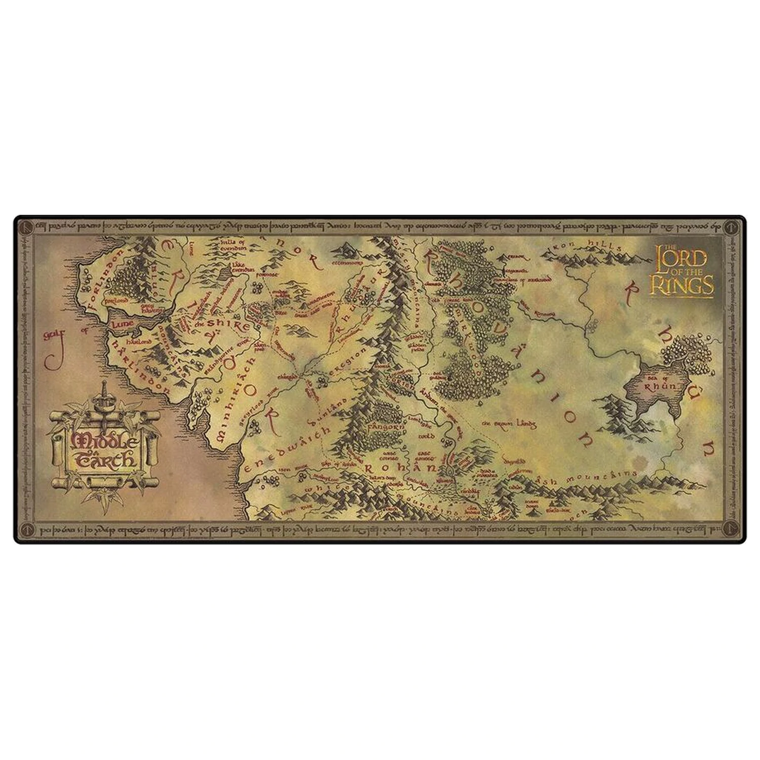 The Lord of the Rings Map gamer egérpad termékfotó