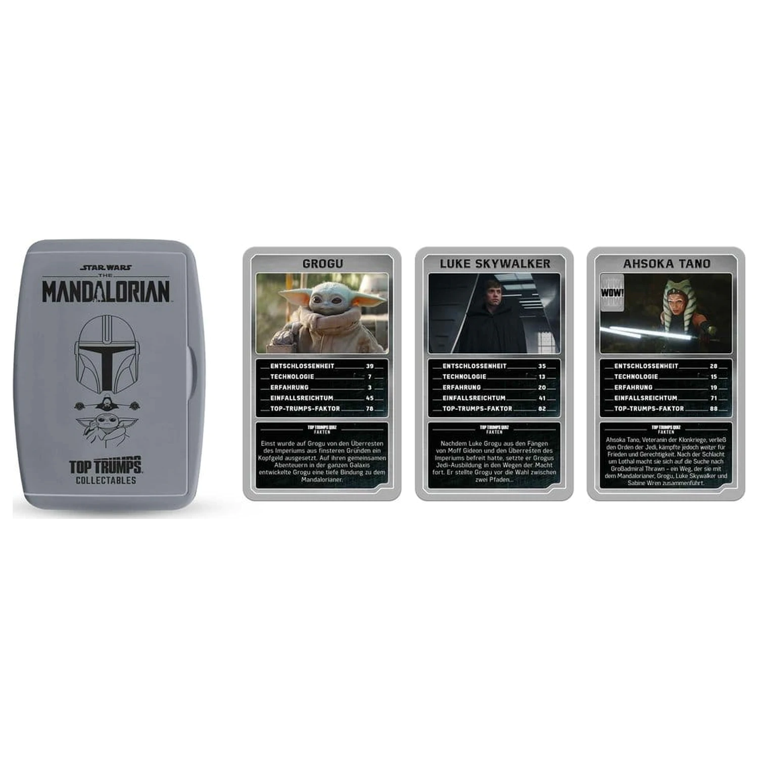 The Mandalorian and Grogu Top Trumps Collectables német nyelvű kártyajáték  termékfotó