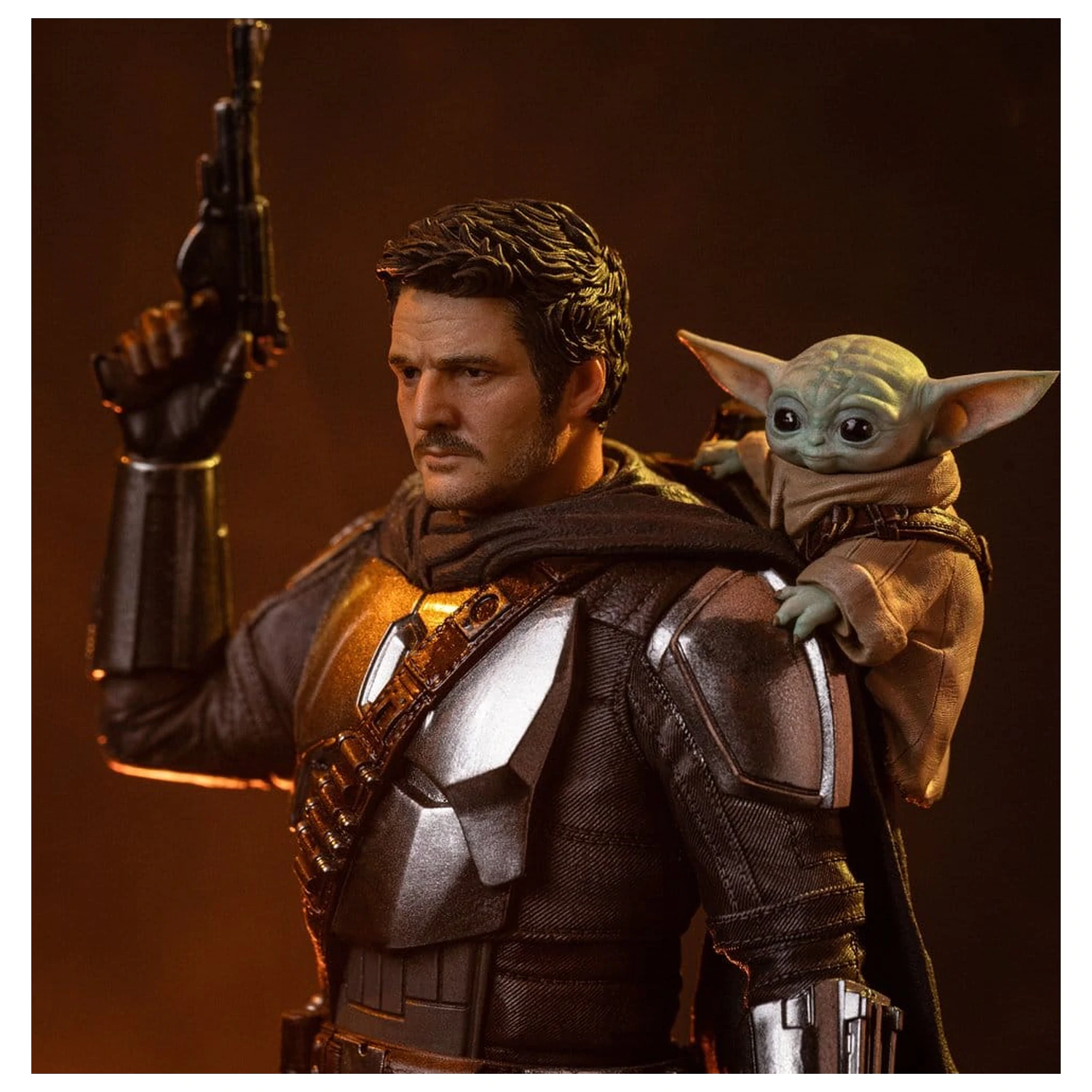 The Mandalorian & Grogu Art Scale 1/10 The Mandalorian and Grogu szobor figura 25 cm termékfotó