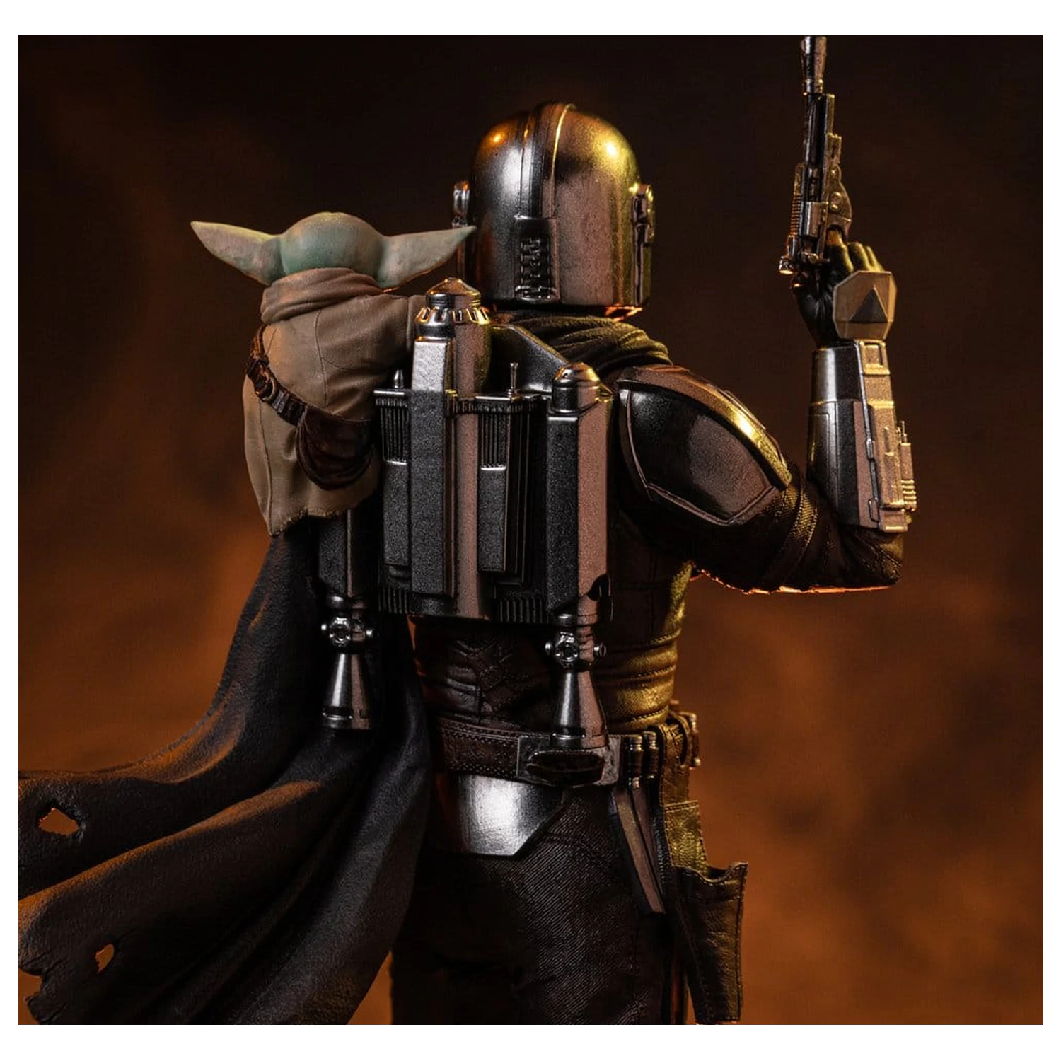 The Mandalorian & Grogu Art Scale 1/10 The Mandalorian and Grogu szobor figura 25 cm termékfotó