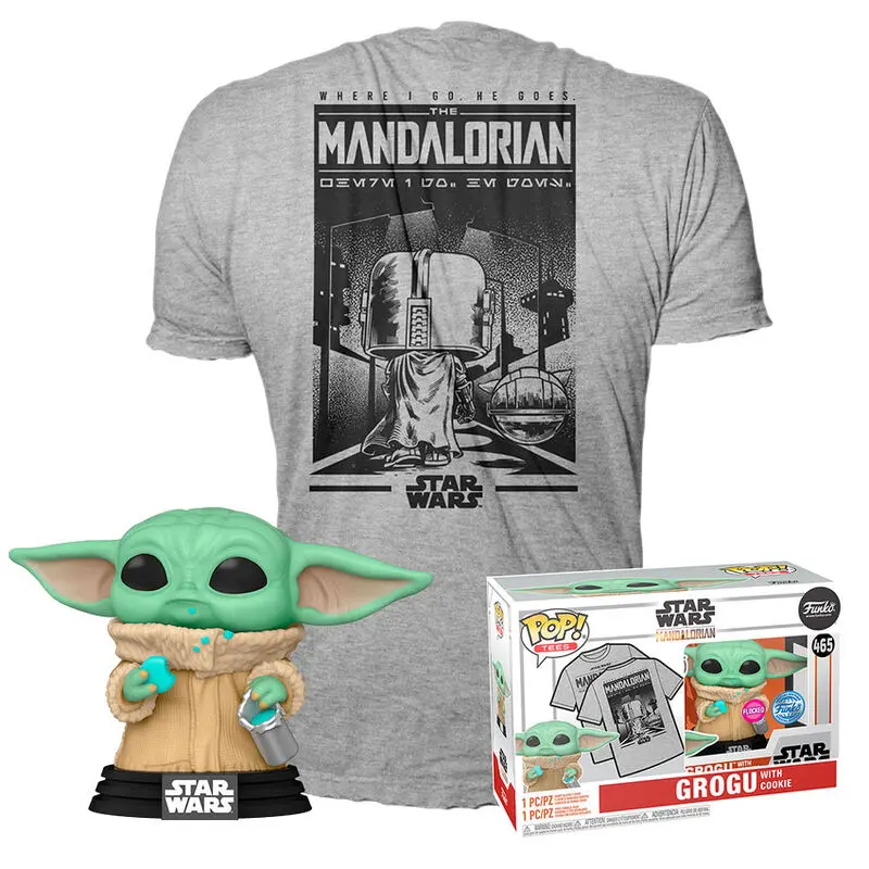 The Mandalorian Grogu Funko POP figura és póló csomag Exkluzív termékfotó