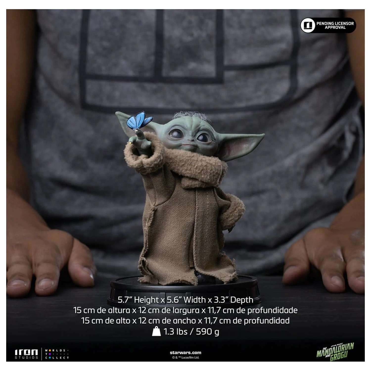 The Mandalorian & Grogu Grogu Collection Grogu Butterfly Wonder szobor figura  termékfotó