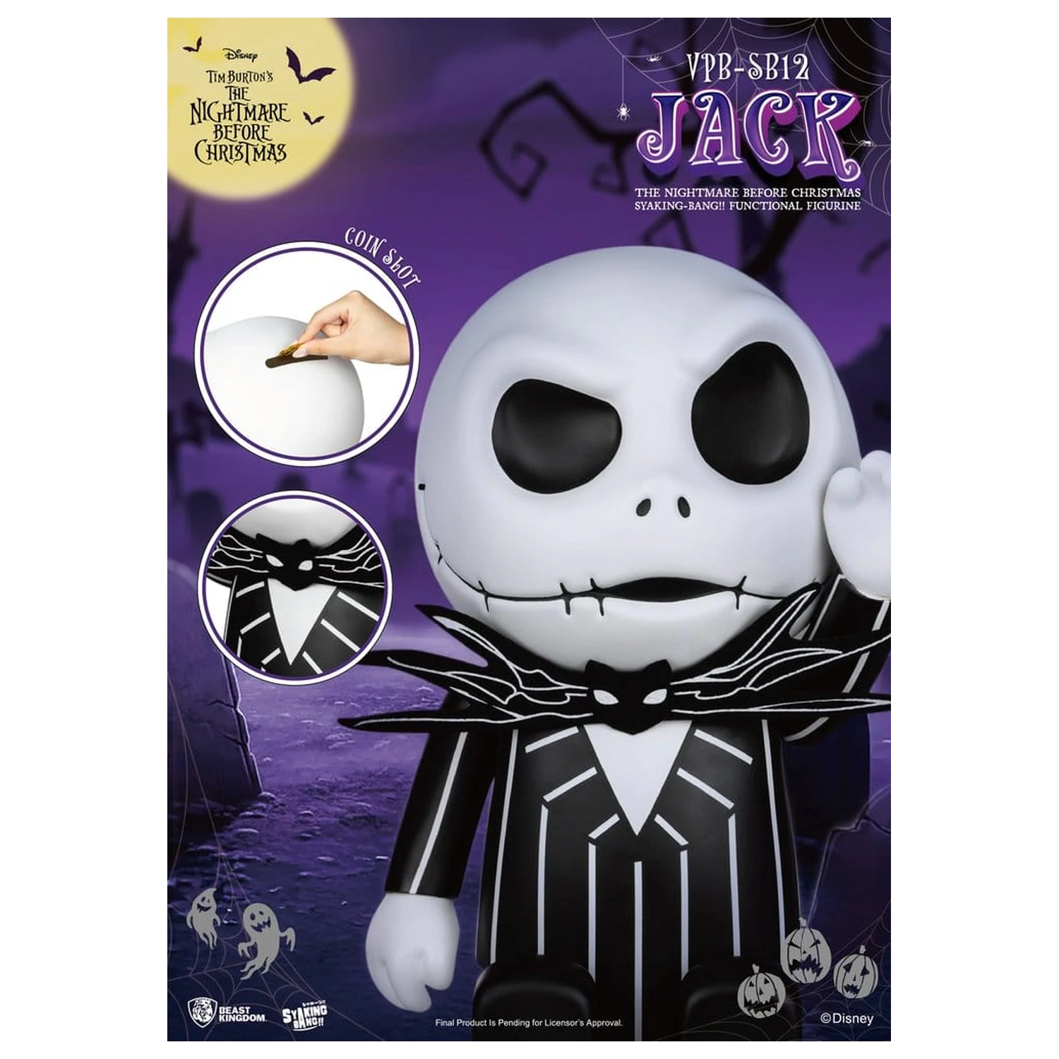 The Nightmare Before Christmas syaking-bang figura Jack persely 47 cm termékfotó