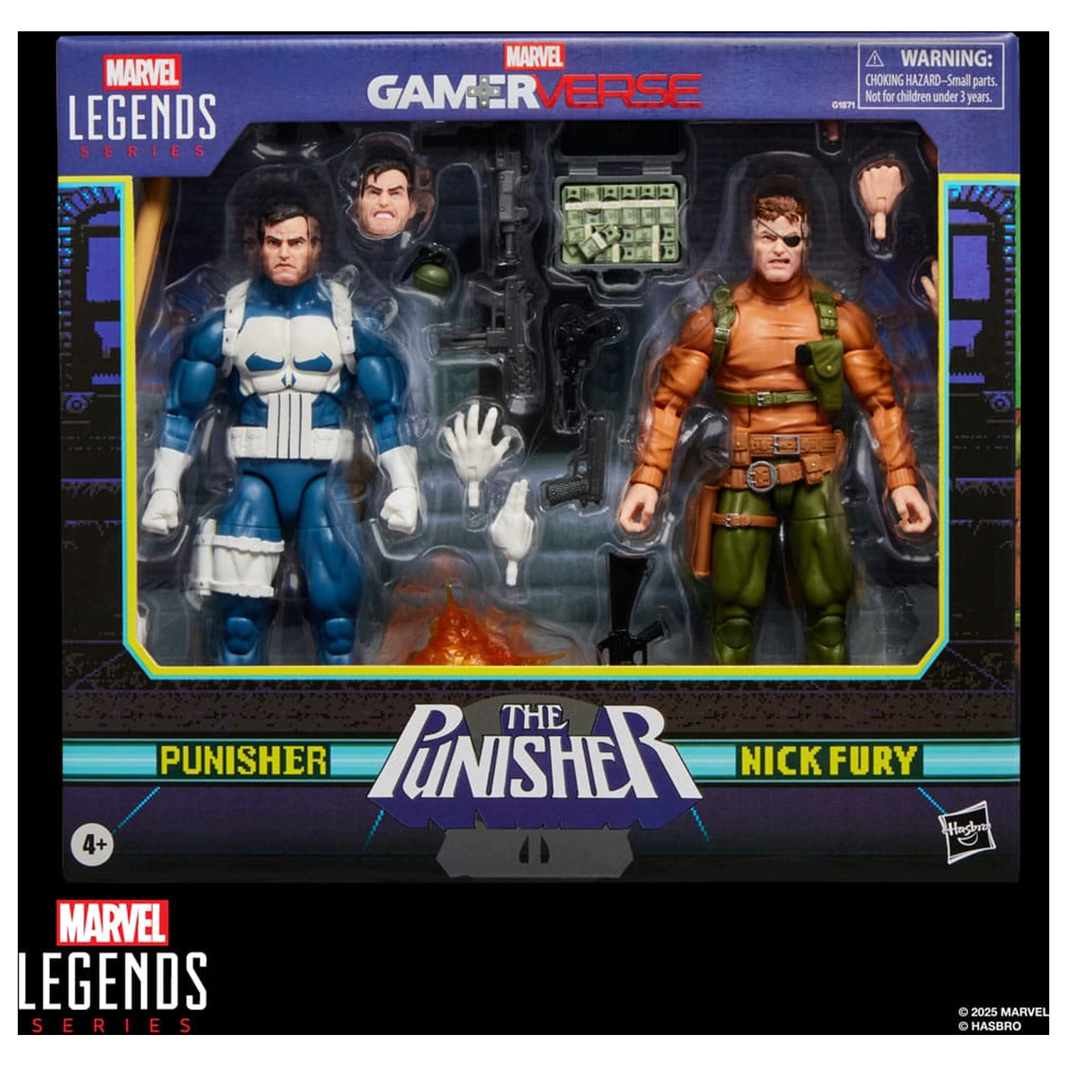 The Punisher Marvel Legends Gamerverse Punisher & Nick Fury 2 db-os akciófigura csomag 15 cm termékfotó