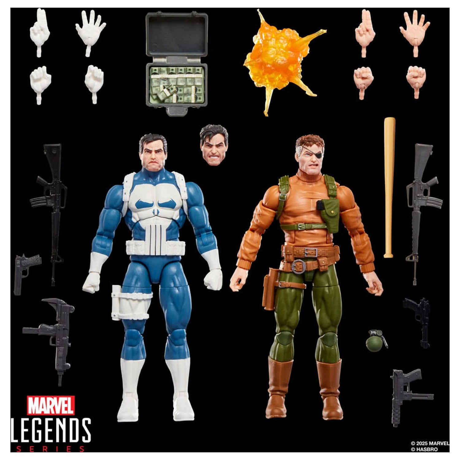 The Punisher Marvel Legends Gamerverse Punisher & Nick Fury 2 db-os akciófigura csomag 15 cm termékfotó