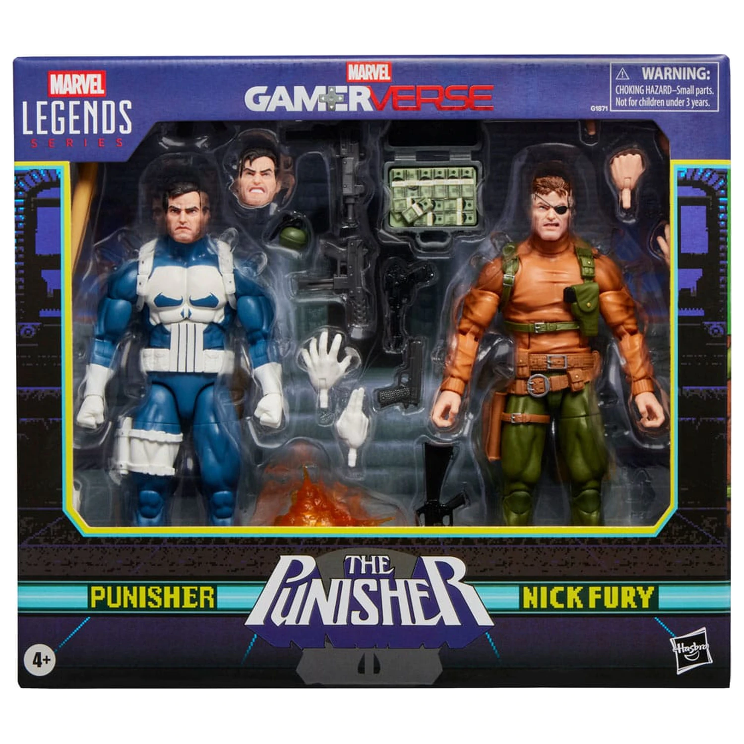 The Punisher Marvel Legends Gamerverse Punisher & Nick Fury 2 db-os akciófigura csomag 15 cm termékfotó