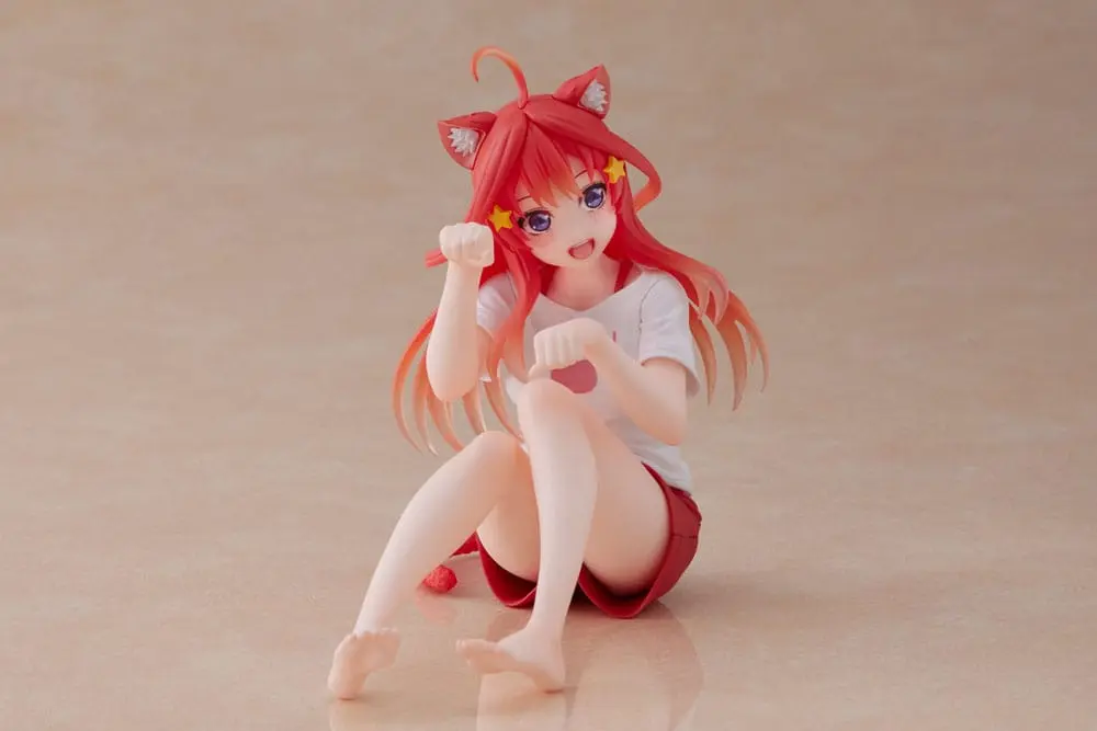 The Quintessential Quintuplets Desktop Itsuki Nakano Newley Written Cat Roomwear Ver. PVC szobor figura termékfotó