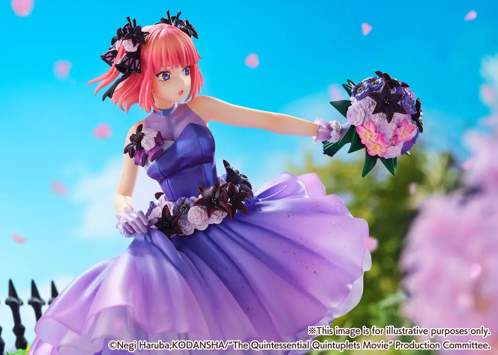 The Quintessential Quintuplets: The Movie 1/7 Nino Nakano Floral Dress Ver. PVC szobor figura 25 cm termékfotó