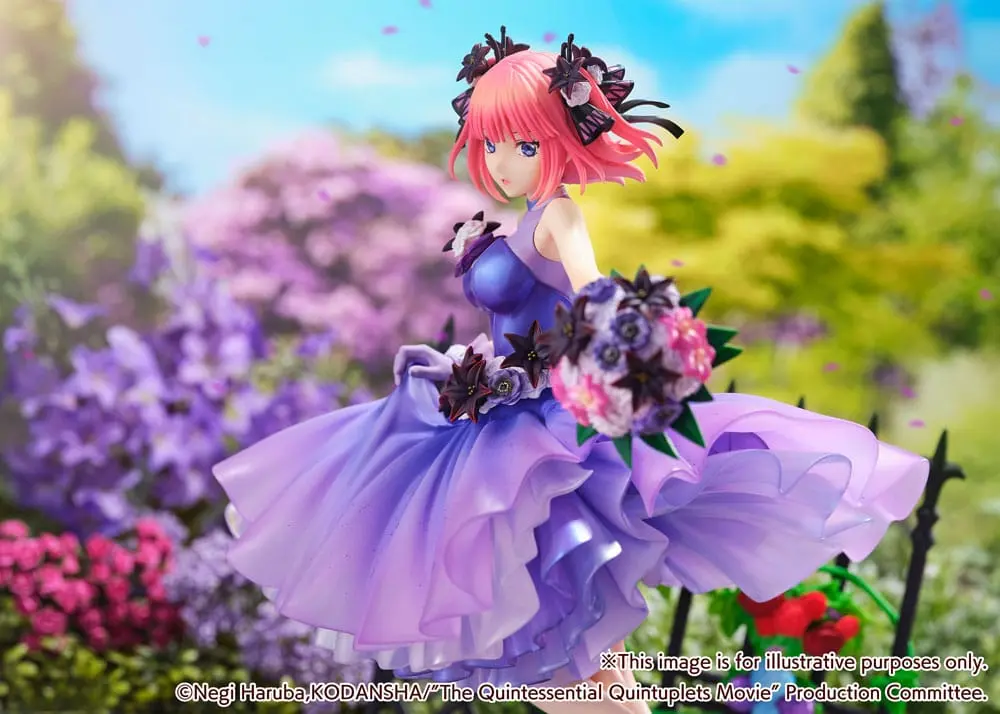 The Quintessential Quintuplets: The Movie 1/7 Nino Nakano Floral Dress Ver. PVC szobor figura 25 cm termékfotó