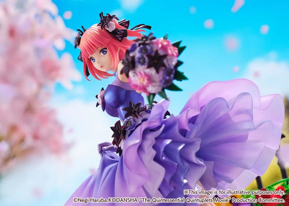 The Quintessential Quintuplets: The Movie 1/7 Nino Nakano Floral Dress Ver. PVC szobor figura 25 cm termékfotó