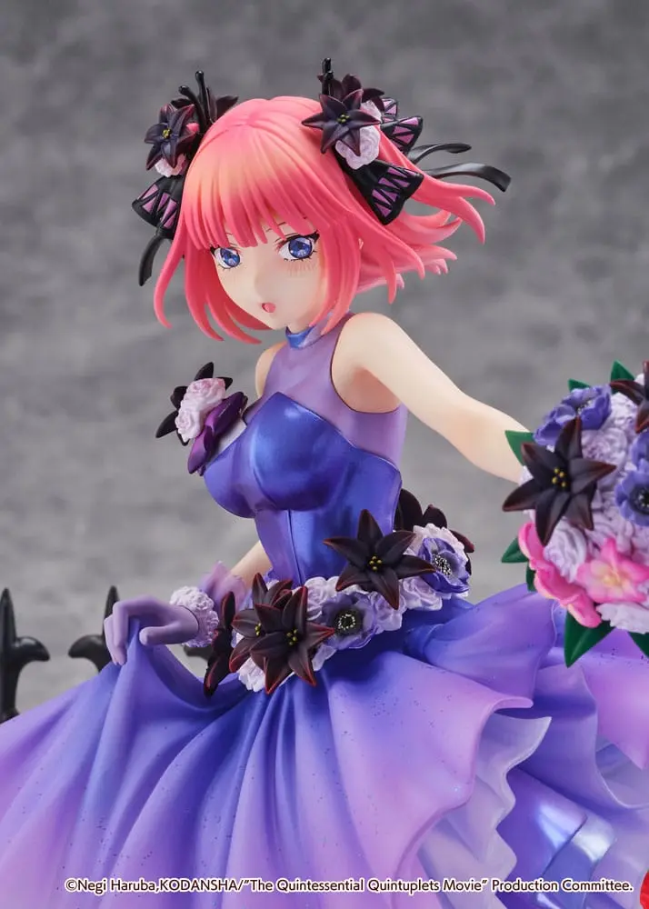 The Quintessential Quintuplets: The Movie 1/7 Nino Nakano Floral Dress Ver. PVC szobor figura 25 cm termékfotó