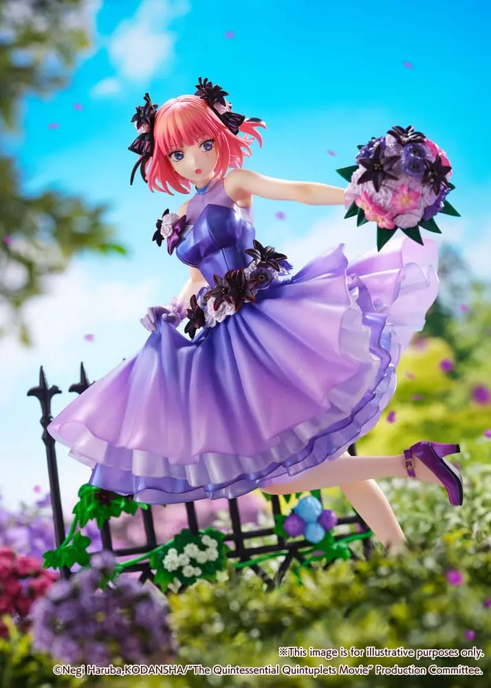 The Quintessential Quintuplets: The Movie 1/7 Nino Nakano Floral Dress Ver. PVC szobor figura 25 cm termékfotó