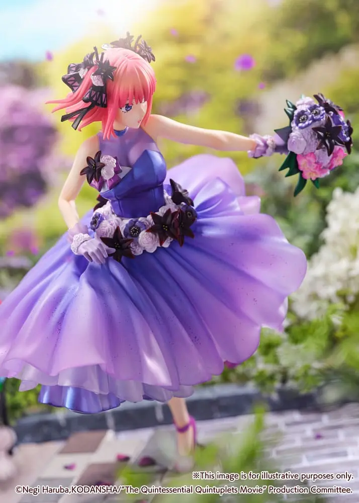 The Quintessential Quintuplets: The Movie 1/7 Nino Nakano Floral Dress Ver. PVC szobor figura 25 cm termékfotó