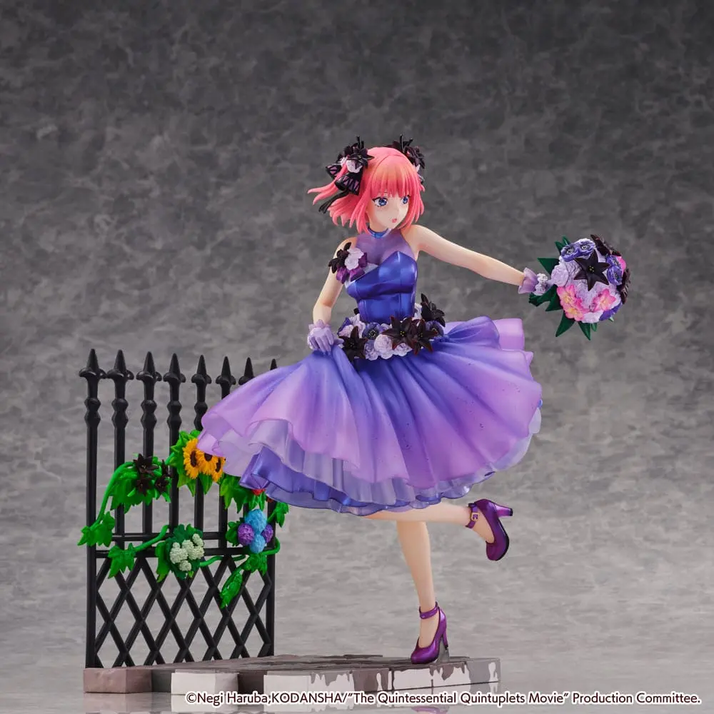 The Quintessential Quintuplets: The Movie 1/7 Nino Nakano Floral Dress Ver. PVC szobor figura 25 cm termékfotó