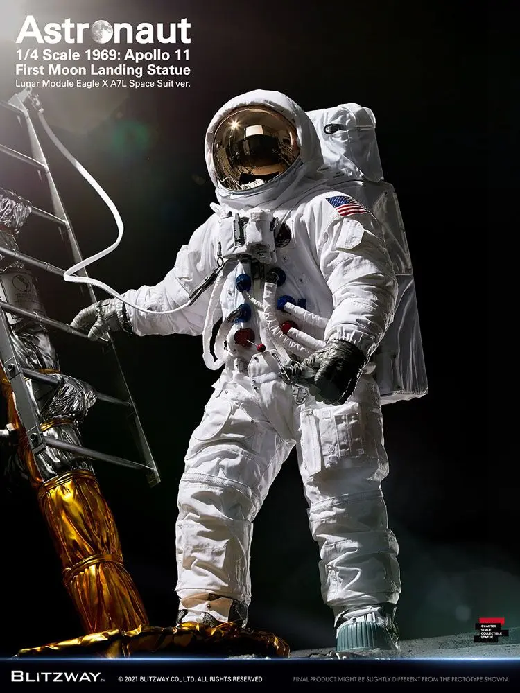 The Real Superb Scale Hybrid 1/4 Astronaut Apollo 11: LM-5 A7L ver. szobor figura 79 cm termékfotó