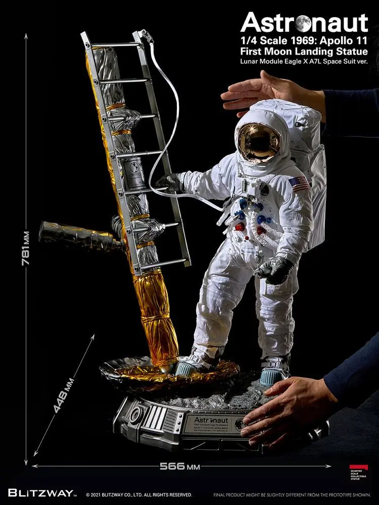 The Real Superb Scale Hybrid 1/4 Astronaut Apollo 11: LM-5 A7L ver. szobor figura 79 cm termékfotó