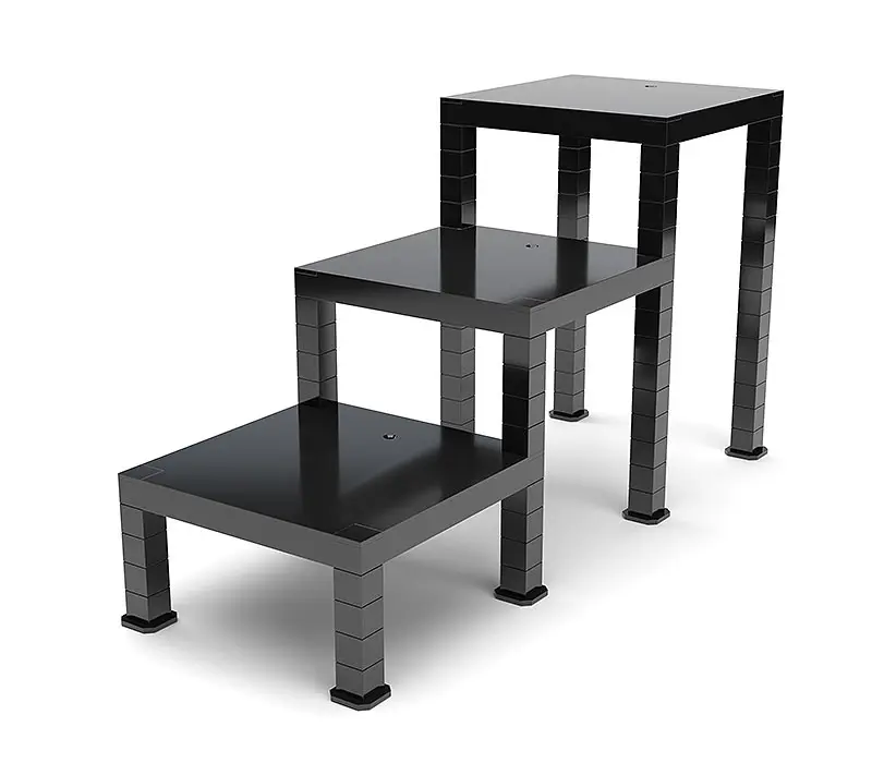 The Simple Stand for Figures &amp; Models 3-Pack Build-On Type (Black) termékfotó