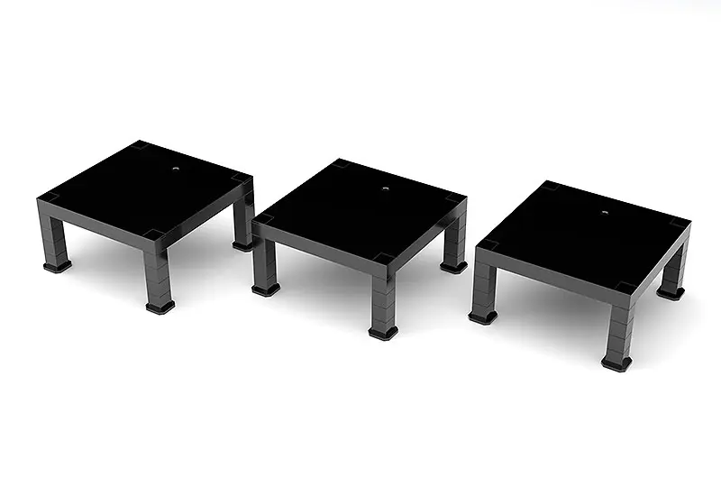 The Simple Stand for Figures &amp; Models 3-Pack Build-On Type (Black) termékfotó