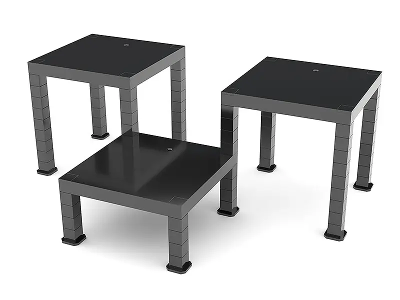 The Simple Stand for Figures &amp; Models 3-Pack Build-On Type (Black) termékfotó