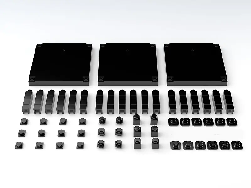 The Simple Stand for Figures &amp; Models 3-Pack Build-On Type (Black) termékfotó