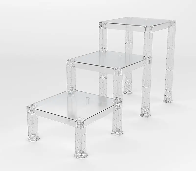 The Simple Stand for Figures &amp; Models 3-Pack Build-On Type (Translucent) termékfotó