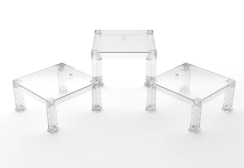 The Simple Stand for Figures &amp; Models 3-Pack Build-On Type (Translucent) termékfotó
