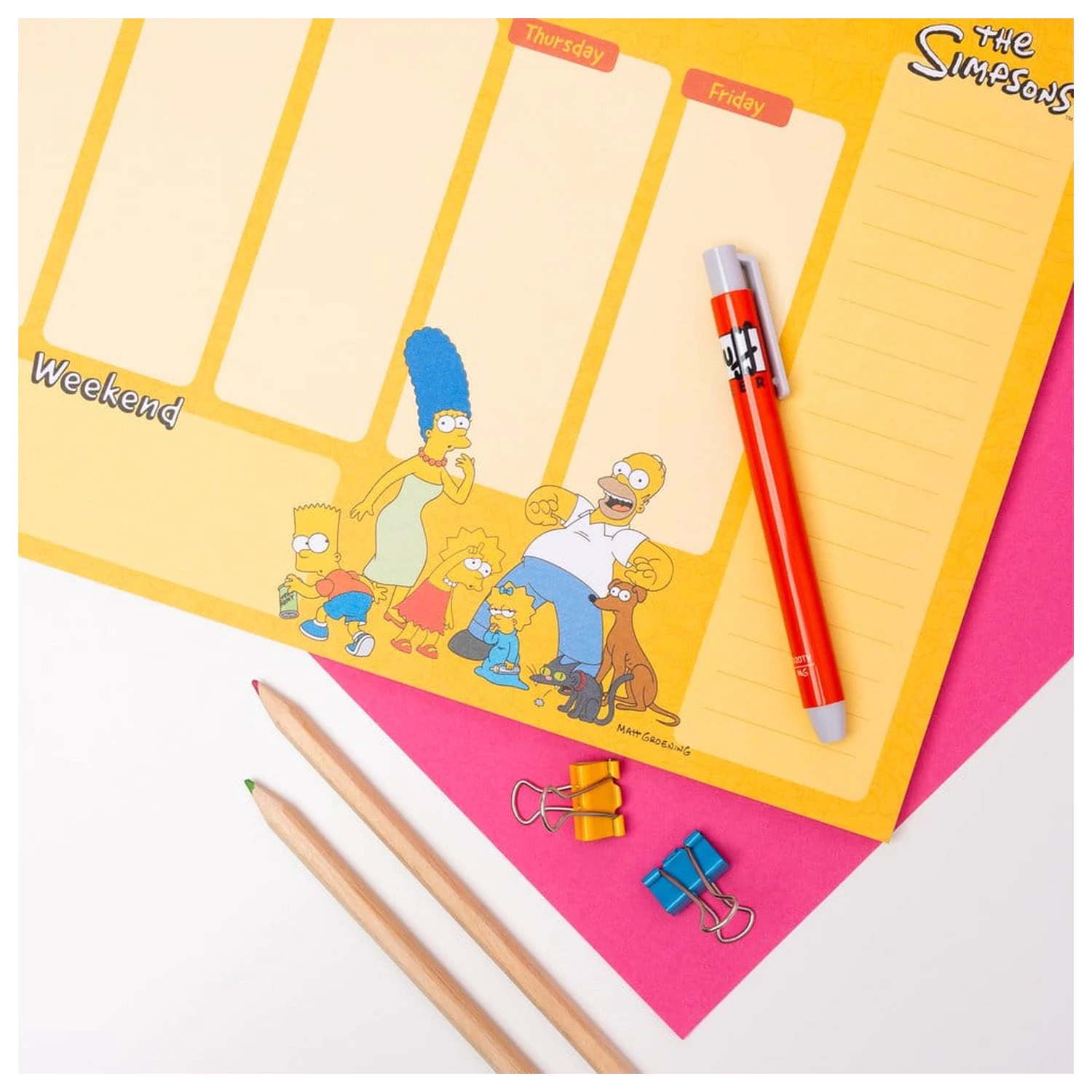 The Simpsons A4 heti tervező   termékfotó