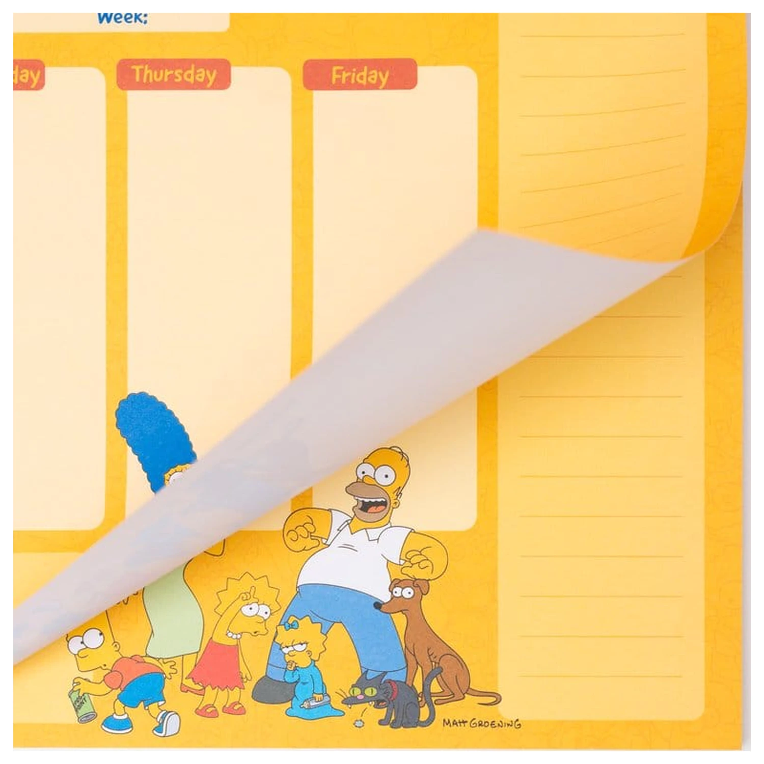 The Simpsons A4 heti tervező   termékfotó