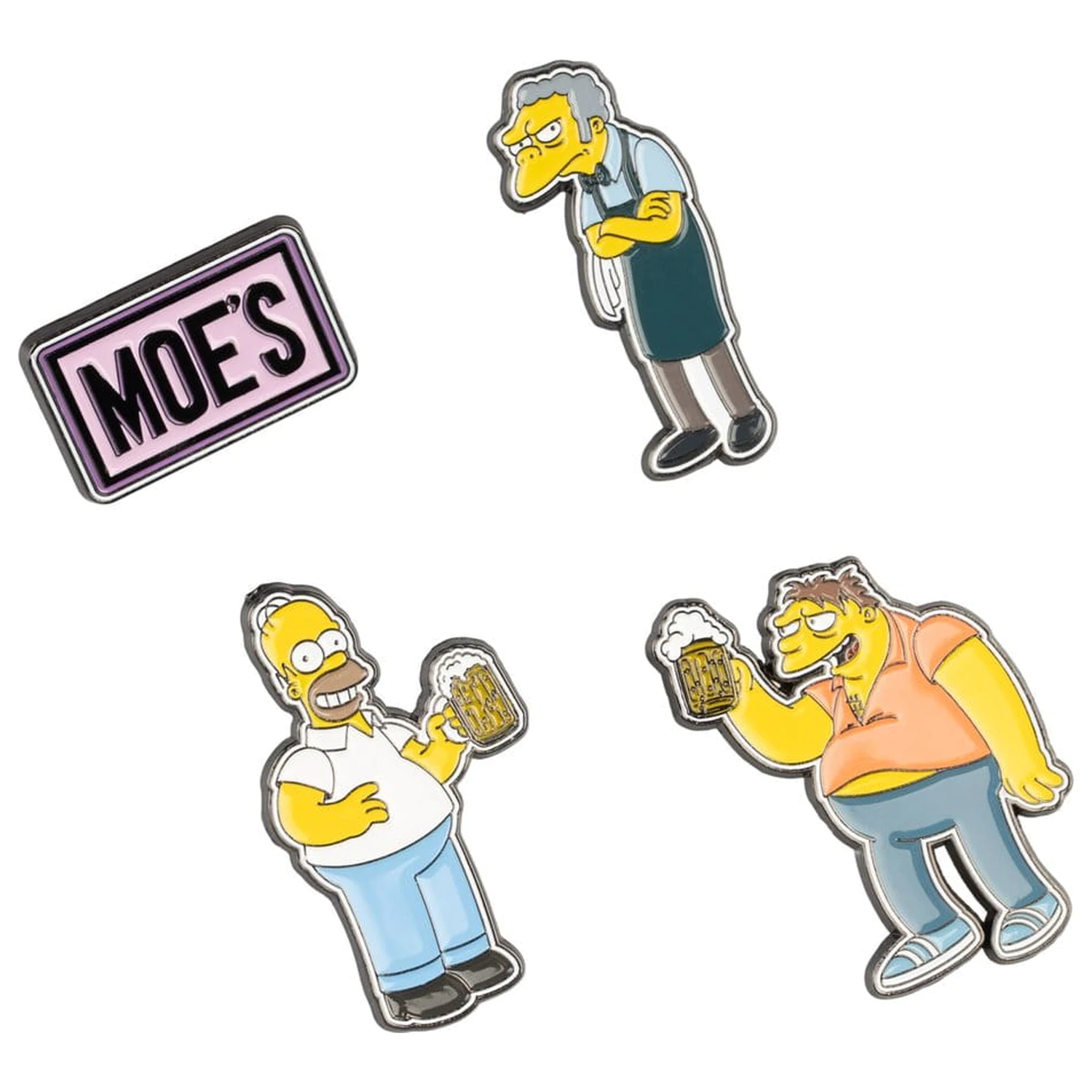 The Simpsons Moe's Tavern 4 db-os kitűző csomag  termékfotó
