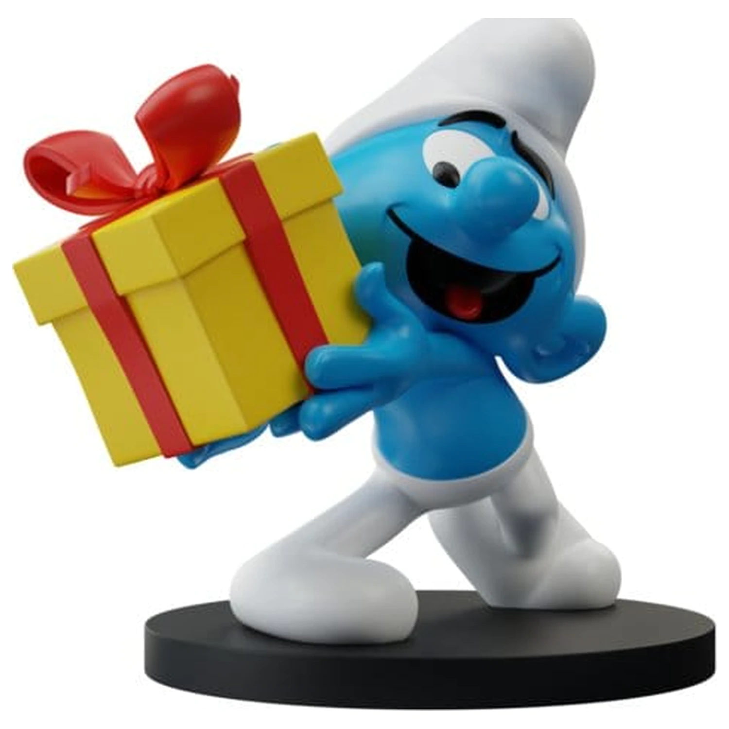 The Smurfs Jokey Smurf with Gift szobor figura 10 cm termékfotó
