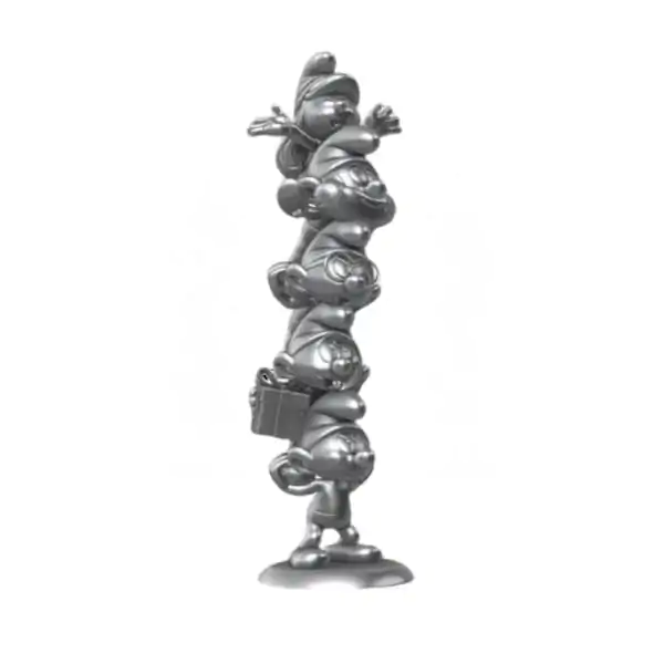 The Smurfs Resin Statue Smurfs Column Silver Limited Edition 50 cm termékfotó