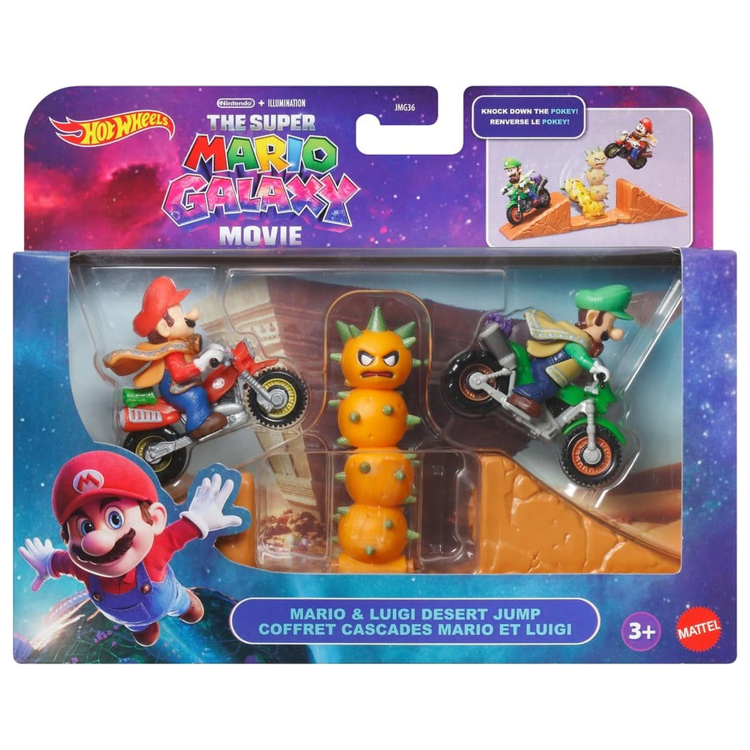 The Super Mario Galaxy Movie Hot Wheels Mario & Luigi Desert Jump játékkészlet  termékfotó