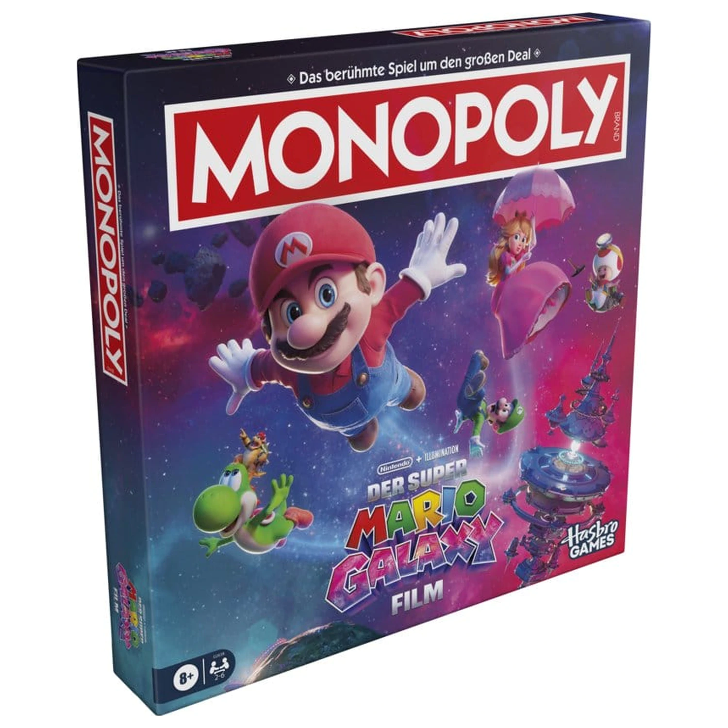 The Super Mario Galaxy Movie Monopoly társasjáték német nyelvű termékfotó