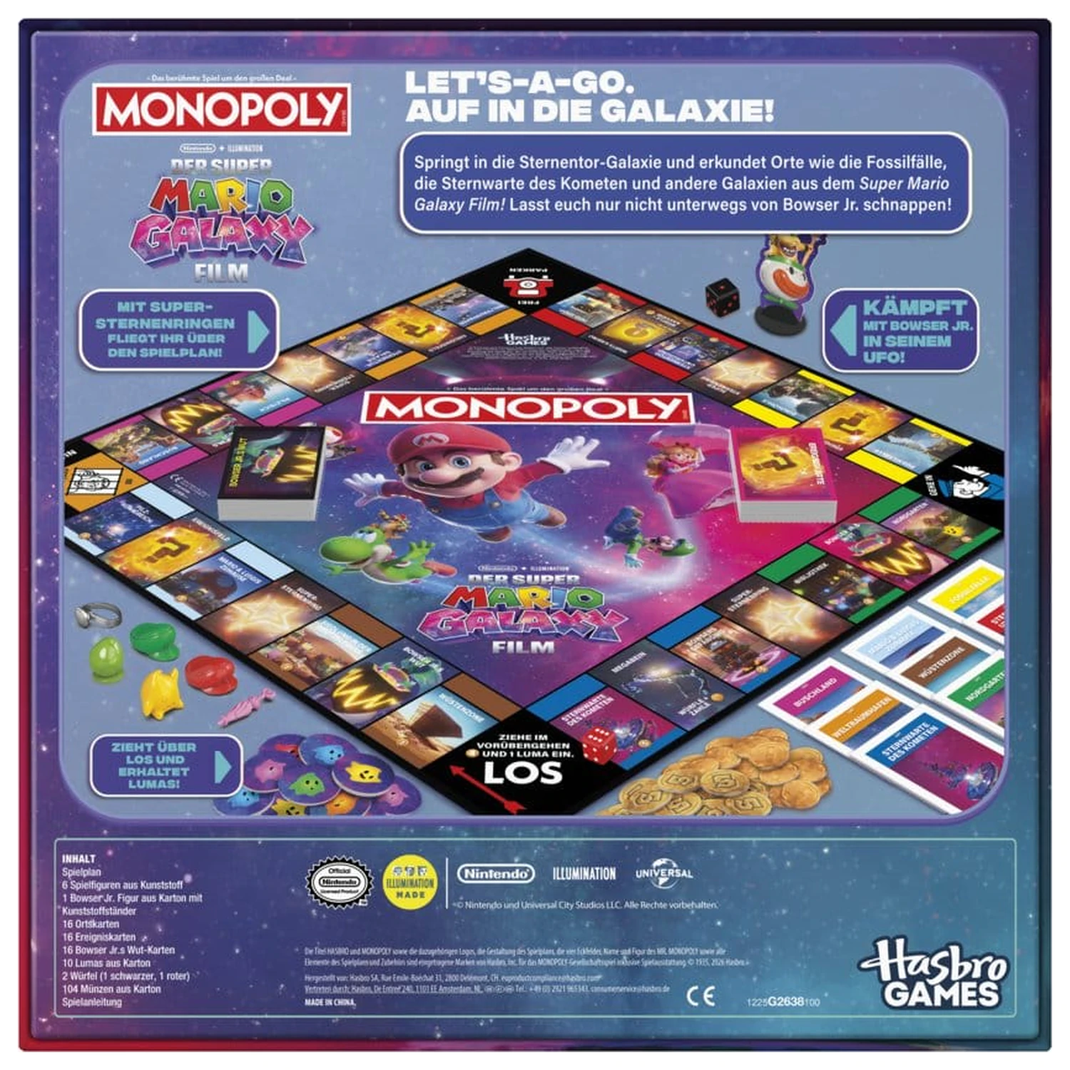 The Super Mario Galaxy Movie Monopoly társasjáték német nyelvű termékfotó