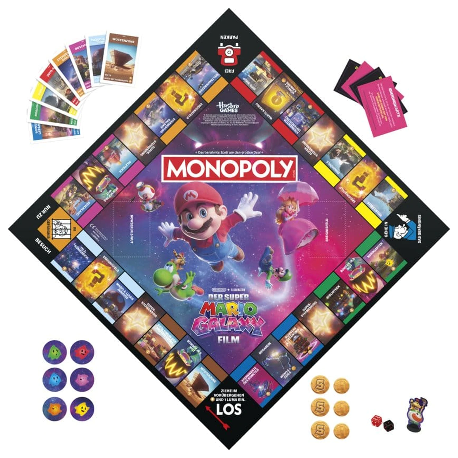 The Super Mario Galaxy Movie Monopoly társasjáték német nyelvű termékfotó