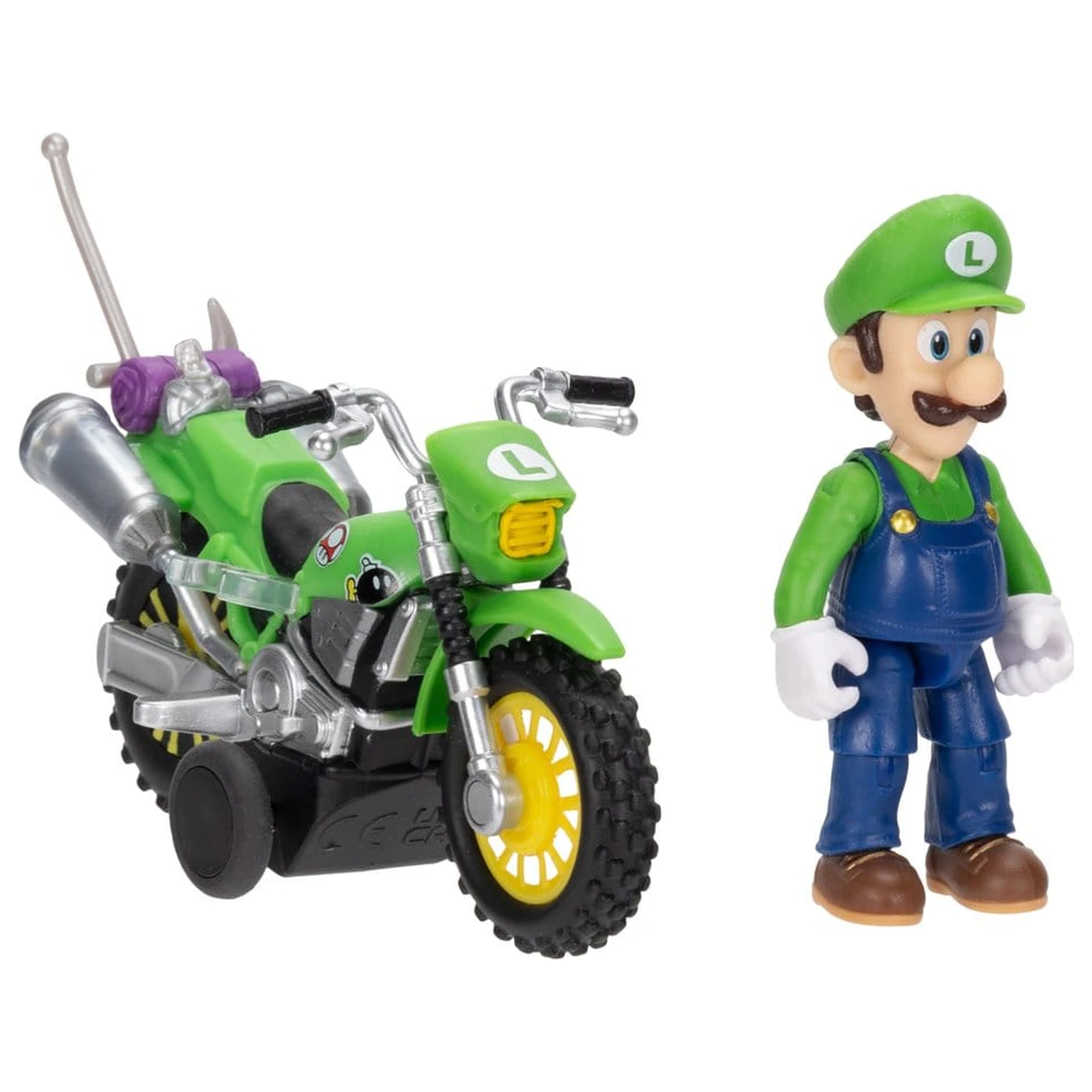 The Super Mario Galaxy Movie Motorcycle Luigi akciófigura és jármű 6 cm termékfotó