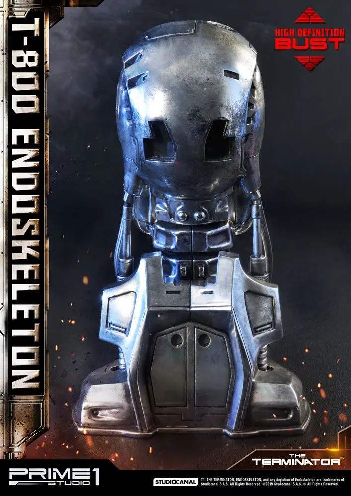 The Terminator High Definition 1/2 T-800 Endoskeleton Head mellszobor figura 22 cm termékfotó