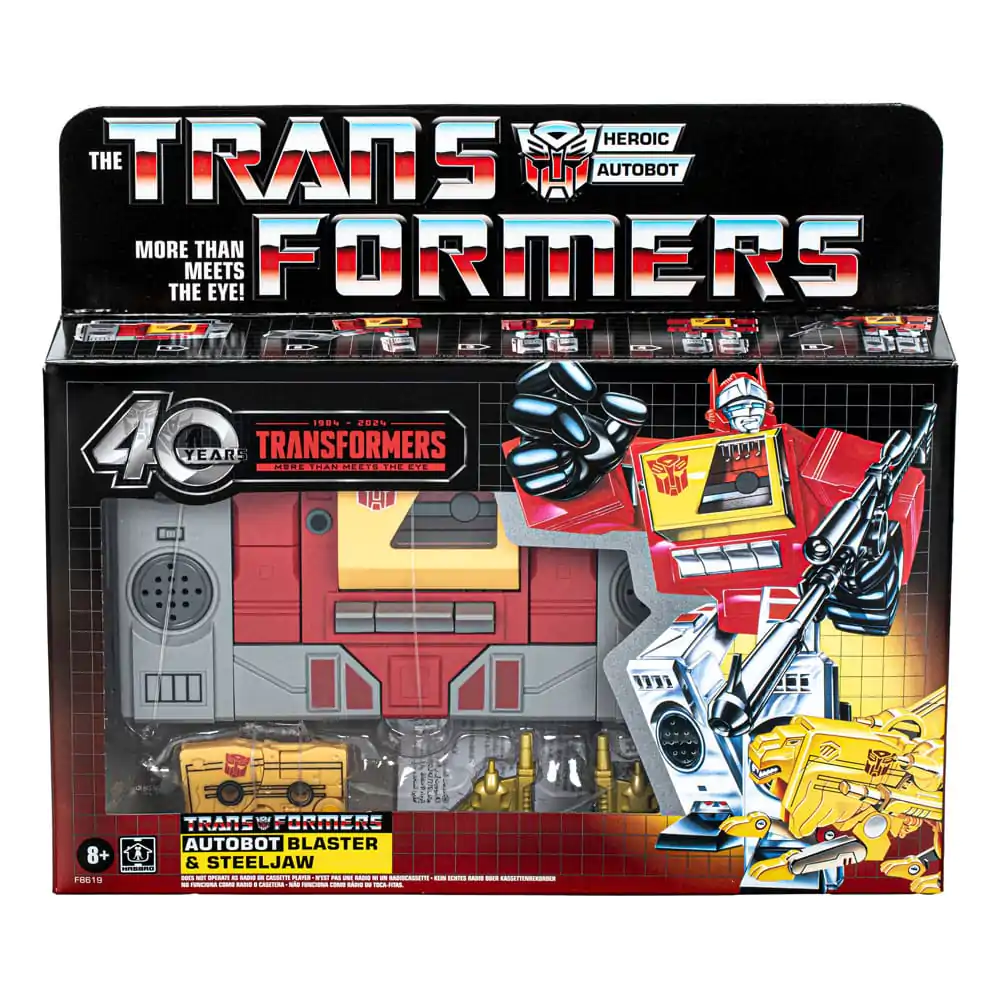 The Transformers Retro G1 Autobot Blaster &amp; Steeljaw akciófigura 18 cm termékfotó