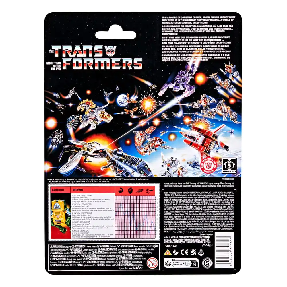 The Transformers Retro G1 Autobot Brawn akciófigura 13 cm termékfotó