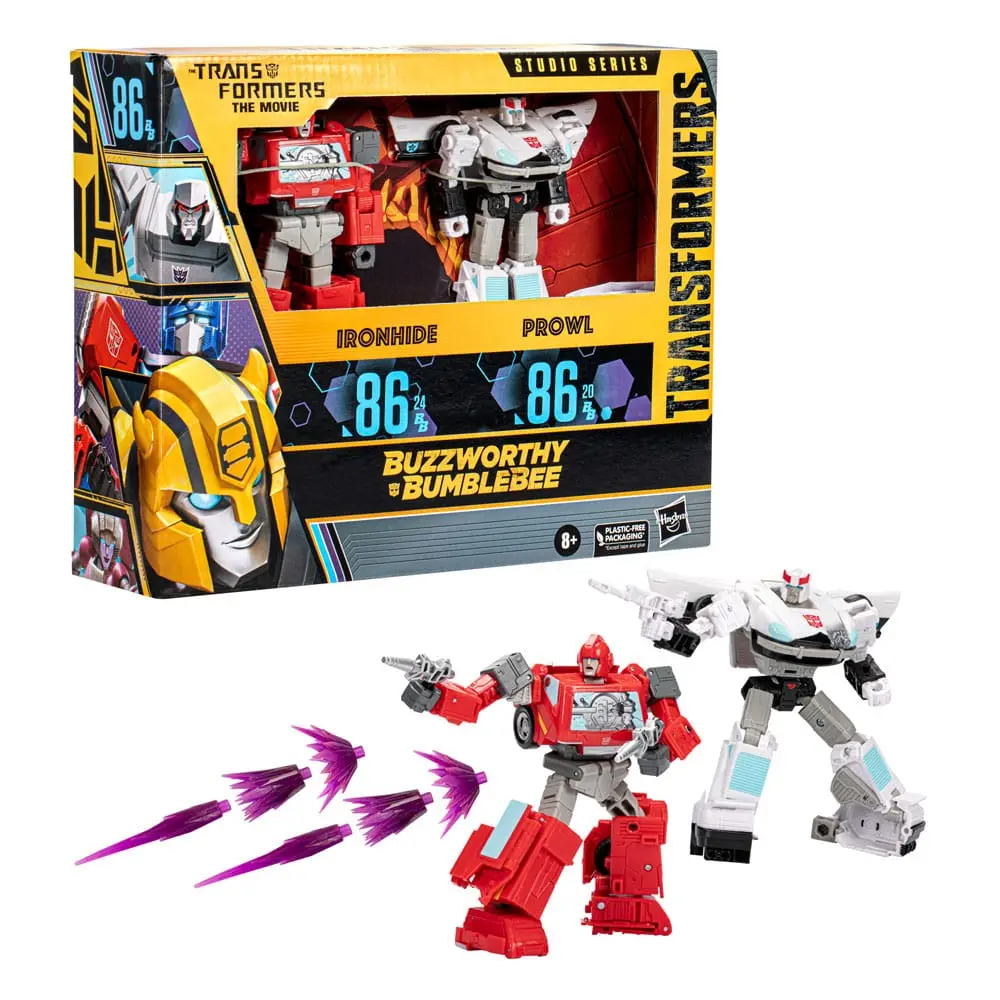 The Transformers: The Movie Buzzworthy Bumblebee Studio Series 86-24BB Ironhide (Voyager Class) &amp; 86-20BB Prowl (Deluxe Class) 2 db-os akciófigura csomag termékfotó