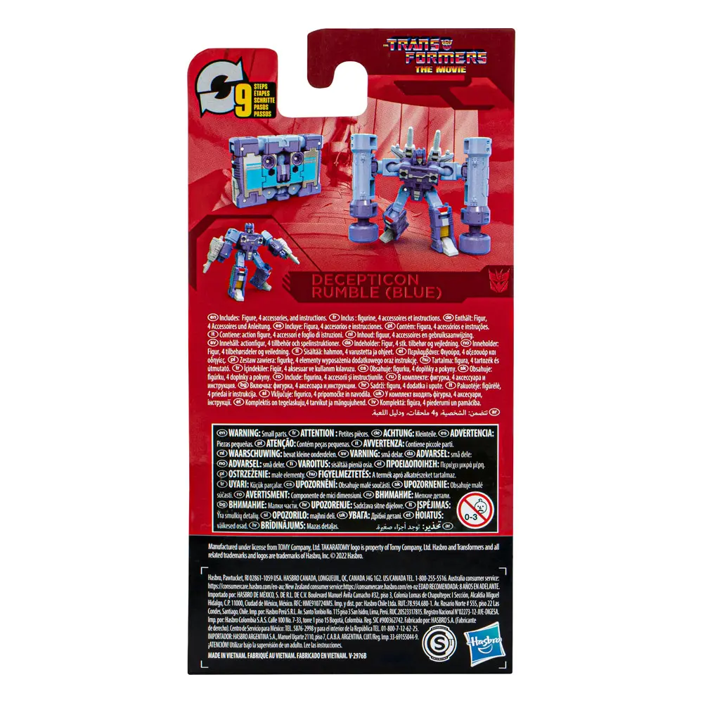 The Transformers: The Movie Studio Series Core Class Decepticon Rumble (Blue) akciófigura 9 cm termékfotó