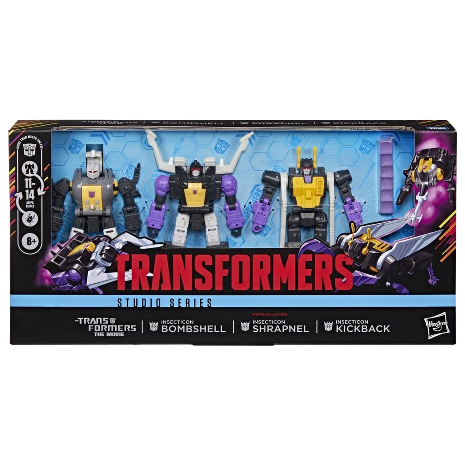 The Transformers: The Movie Studio Series Deluxe Class Insecticon Bombshell, Shrapnel & Kickback 3 db-os akciófigura csomag 14 cm termékfotó
