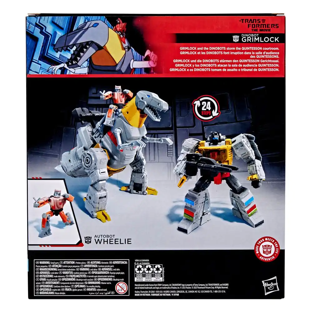 The Transformers: The Movie Studio Series Leader Class Dinobot Grimlock &amp; Autobot Wheelie akciófigura 22 cm termékfotó