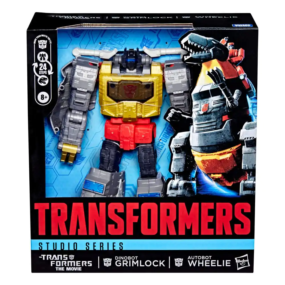 The Transformers: The Movie Studio Series Leader Class Dinobot Grimlock &amp; Autobot Wheelie akciófigura 22 cm termékfotó