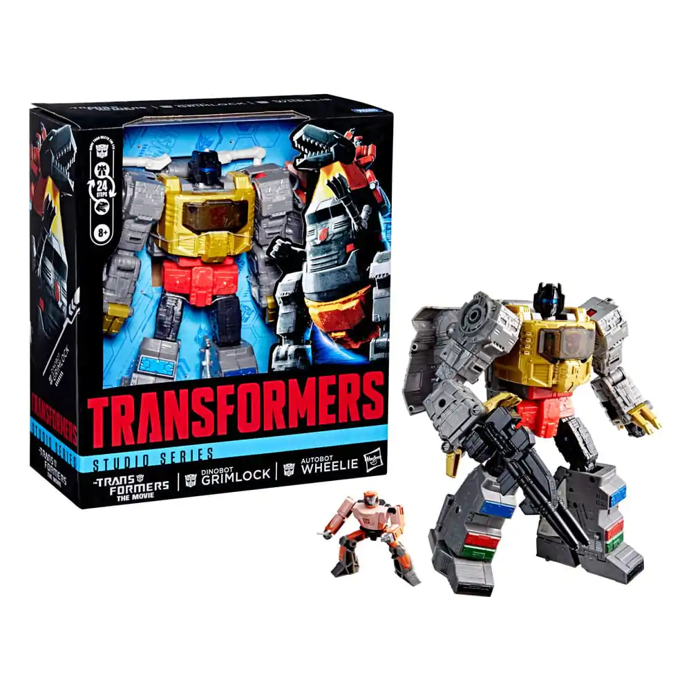 The Transformers: The Movie Studio Series Leader Class Dinobot Grimlock &amp; Autobot Wheelie akciófigura 22 cm termékfotó