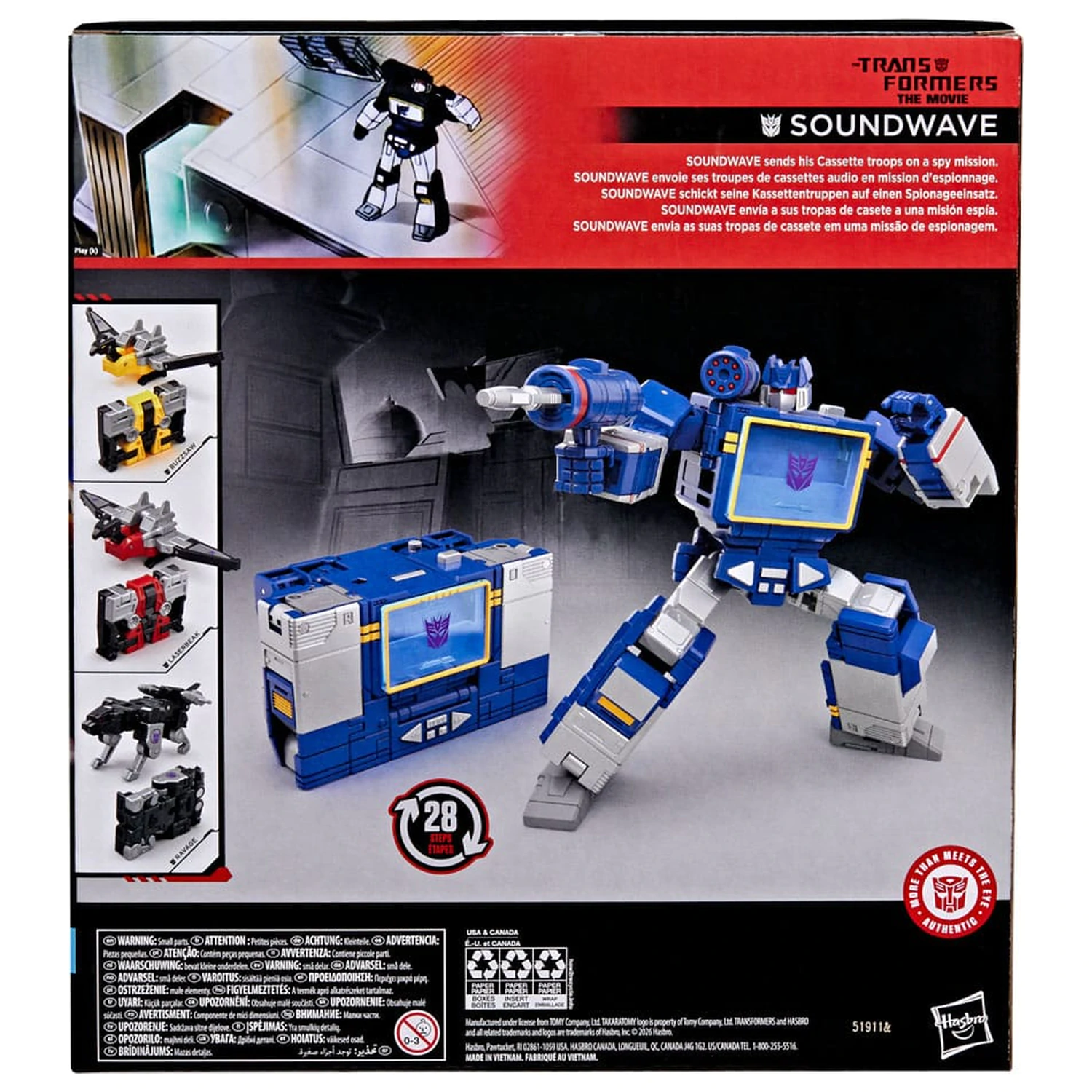 The Transformers: The Movie Studio Series Leader Class Soundwave akciófigura 22 cm termékfotó
