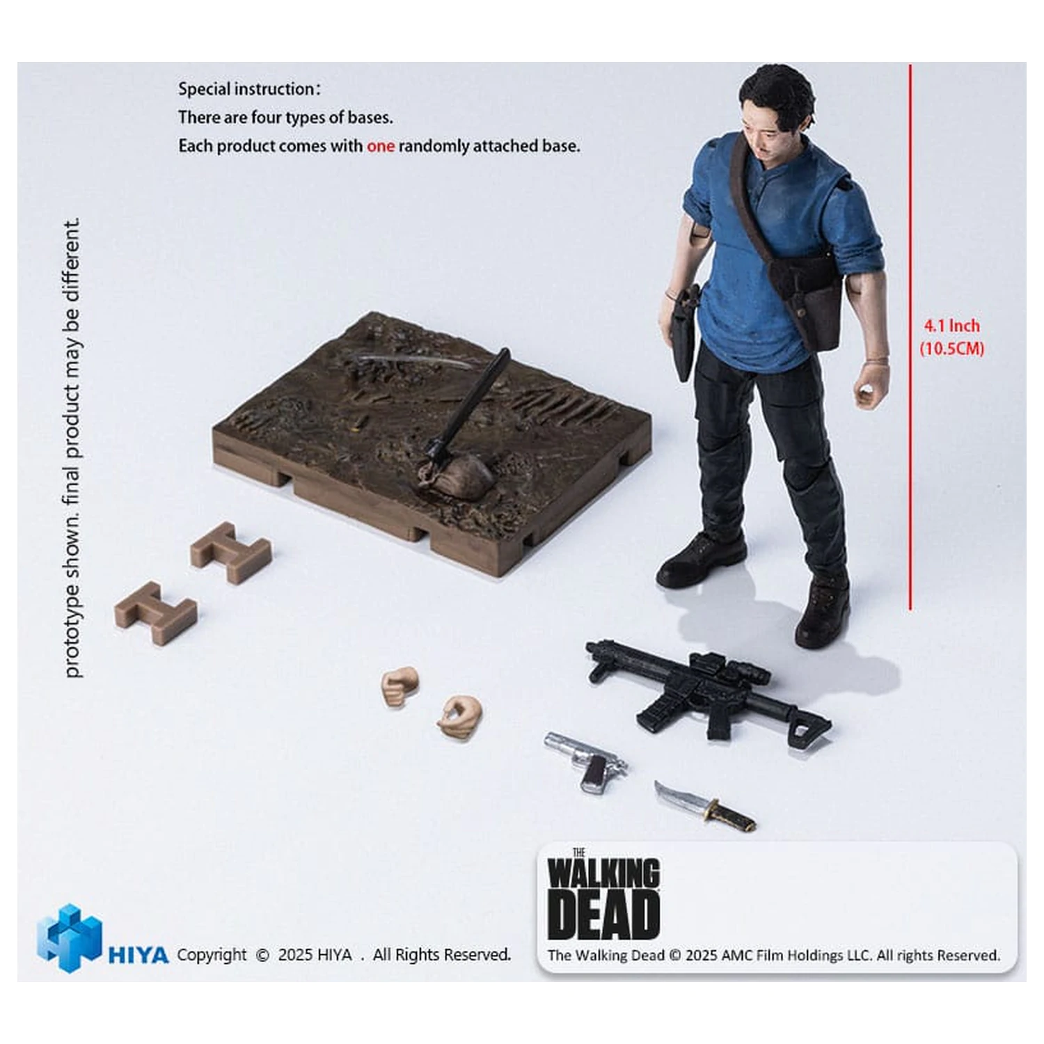 The Walking Dead Exquisite Mini Series 1/18 Glenn akciófigura 11 cm termékfotó