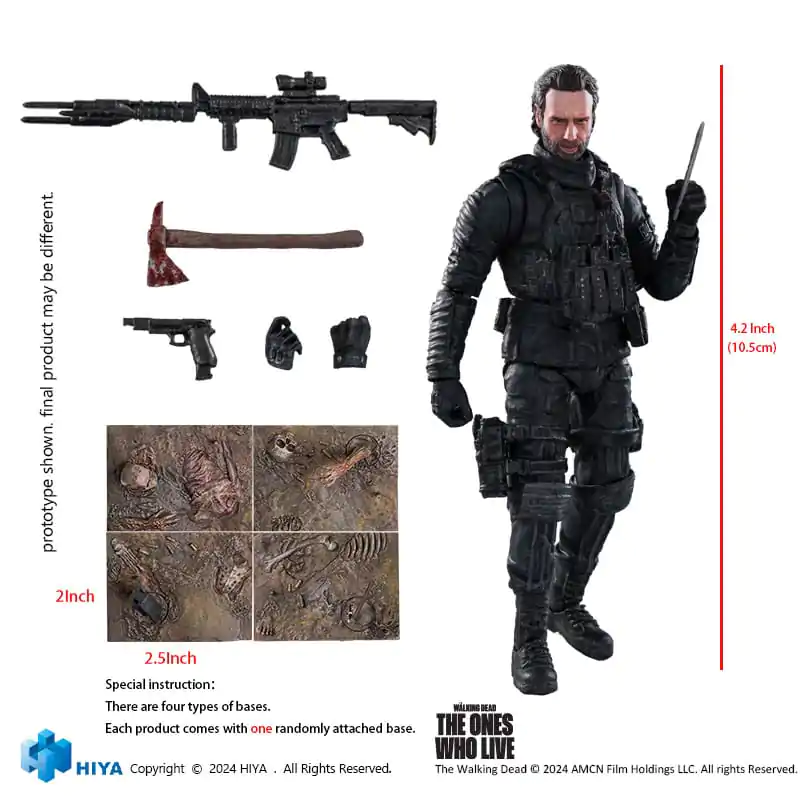 The Walking Dead: The Ones Who Lived Exquisite 1/18 Daryl Dixon Dark Eyes Walker Mini akciófigura 11 cm termékfotó