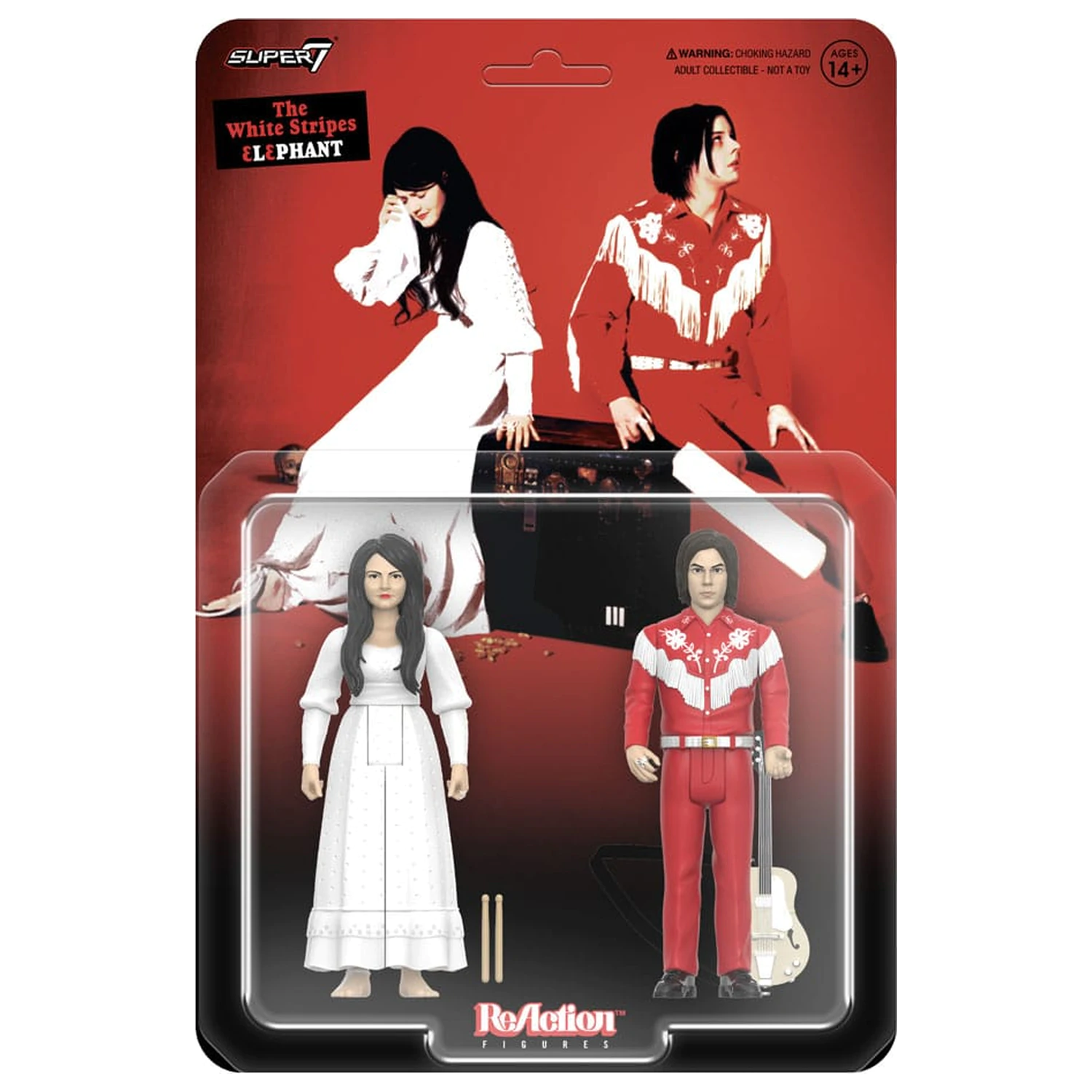 The White Stripes ReAction Action 2 db-os figura csomag Wave 02 The White Stripes (Elephant) 10 cm  termékfotó